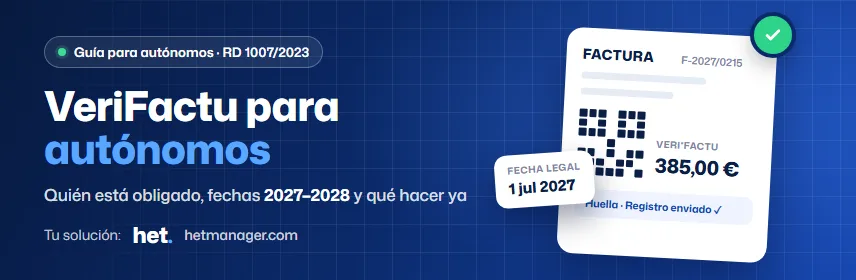 VeriFactu para autónomos: ¿es obligatorio y desde cuándo?
