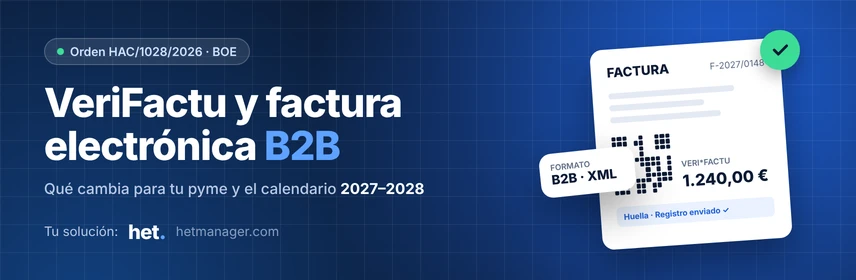 VeriFactu y factura electrónica: qué cambia y fechas clave 2027